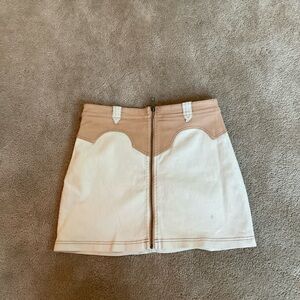 BDG Tan and Cream Pencil Skirt
